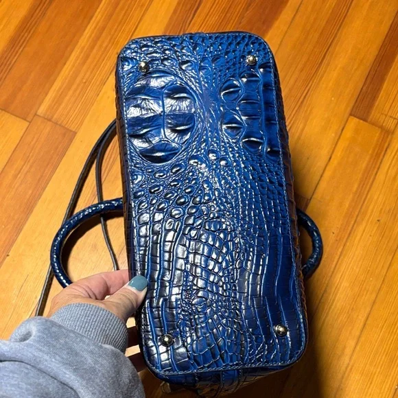Brahmin Satchel Melbourne Crocodile-Embossed Women's Bag - Picture 7 of 9